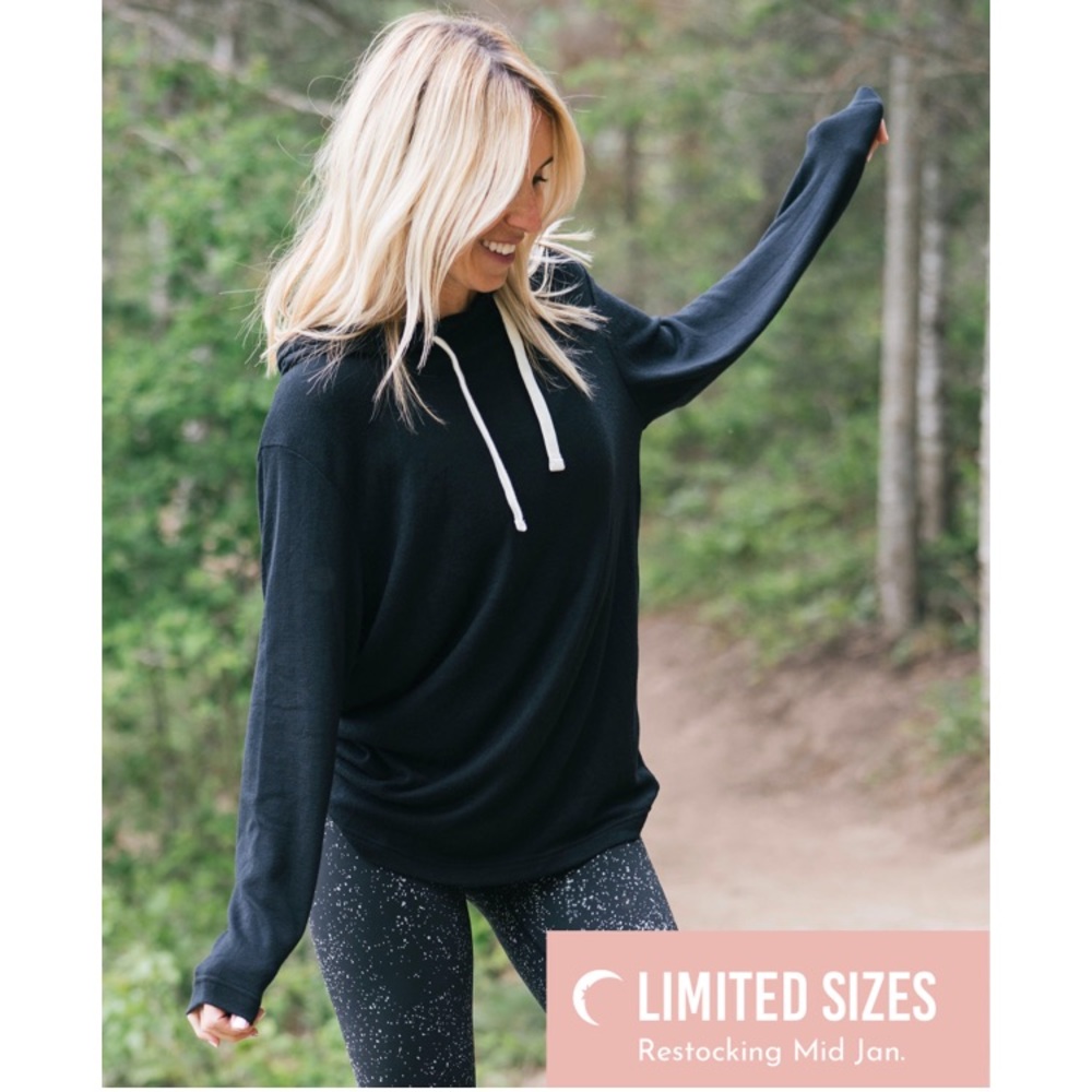 Black Lounge Boyfriend Hoodie